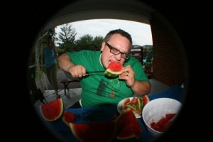 Brad - with watermelons