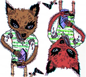 M Skattum - colour drawing 005 fox