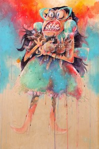 Tony Papesh - Painting - Crazy Cat Lady - 2013
