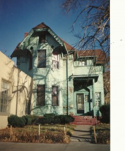 my house and the tan building on the left side is the gallery