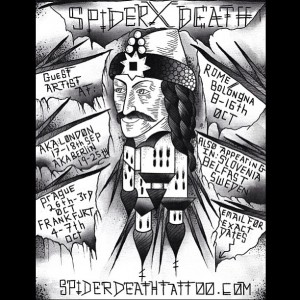Spider Death - Tattoo Tour Flyer - 2013